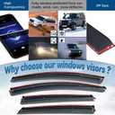 4pcs Window Visors Rain Guards for 2013-2020 Fusion