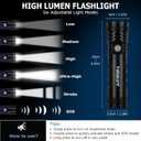 LED Rechargeable Flashlights 1600 High Lumens, 36 Hour Long Runtime, M300 Fast Charging Version Charges Type-C, Zoomable, 6 Modes, All-weather Waterproof Flashlight for Home Emergency Camping (Red)