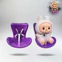 Pack of 2 Accessories for 15cm Blind Box Figure, Have a seat for Doll, Car Air Vents Clip Sofa for Figure,Doll Vent car seat,Suitable for displaying and Protecting Dolls（NO Dolls） (Purple)