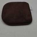 Brown Memory Foam Chair Pads, 1 Pack D-Shaped Seat Cushions for Dining Office Chairs, 17" x 15", Nonslip