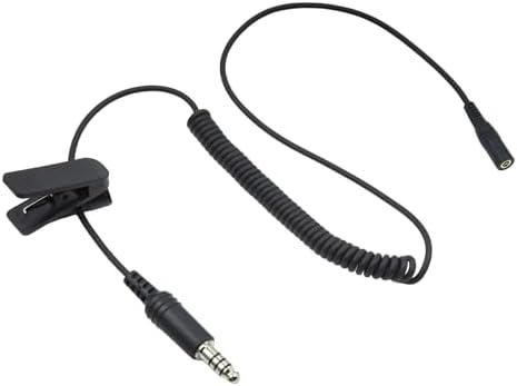 JUYODE Aviation Adapter Helicopter Convertor 7.1mm to 3.5mm Extension Cord Military NATO-US Wiring