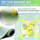 Premium American Mahjong Mat for Table, 31.5 Inch, 3mm Thick Non-Slip Waterproof Neoprene Mahjong Mat with Rules, Noise Reduction Surface and Carrying Bag for Mahjong, Poker, Dominoes, and Card Games, 31.5 x 31.5 x 0.12 inches