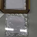 Chivalral Clear Picture Frames 3Pack - Acrylic Magnetic Photo Frame 4×4 Inch, Double Sided Magnet Frames with Scalloped Edges, 10+10mm Thick Freestanding Gift for Office/ Home(Clear, 4x4)