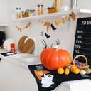 Peryiter 6 Pcs Halloween Kitchen Hand Towel Boo Black Cat Ghost Bath Towels 14 x 21 Inch Spooky Pumpkin Bat Decoration Dish Towels for Halloween Bathroom Holiday Kitchen Decor