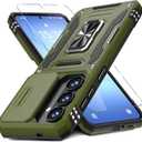 DEERLAMN for Samsung Galaxy S26 Plus Case with Screen Protector,Olive Green