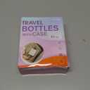 Travel Bottles with Case, 4x2oz TSA Approved, Leak-Proof, Press to Unlock, Compact & Portable Travel Toiletries (White)