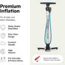 Schwinn Air Center Series or Basic Floor Pump, for a Range of Bikes, 100, 120 or 160 PSI, Soft Grip Handle, Dual Head for Schrader and Presta Valves, Manual Air Pump