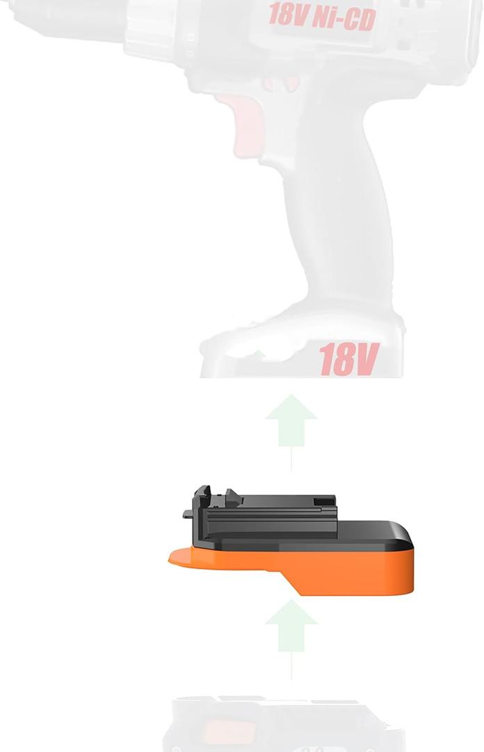 Adapter Only for Porter Cable 18V Ni-CD Tools - Compatible with Ridgid 18V Batteries for Powering, No Charging Function, 1 Adapter Only (Not for Porter Cable 20V Tools)