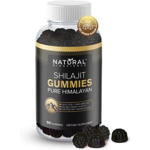 Himalayan Shilajit Gummies 800mg - Magnesium, Ashwagandha, Zinc, Fulvic Acid & 85+ Trace Minerals, Lab Tested, Pure, Sugar-Free, Extra Strength, High Absorption, for Men, Women, Non-GMO, 90 Gummy