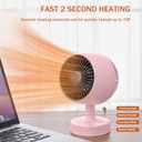 Space Heater,Small Space Heater,1200W Desk Heater for Office,160 Lateral Auto Oscillating,3 Gears Adjustable,PTC Ceramic Heating,Tip-over & Overheat Protection,Fast Heating, Hot And Cold Air Pink