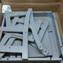 DOREROOM Kids Table and 2 Chairs Set, Height-Adjustable Toddler Table and Chairs Set with Graffiti Desktop, 23.6''L x 23.6''W Children Activity Table for Daycare, Classroom, Home, Grey-w