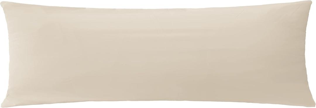iMaylex Soft Brushed Microfiber Fabric Zipper Pillow Case, Cozy and Lightweight, Easy Care, Khaki, Body, 20" x 72"