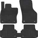 Car Floor Mat Rubber Custom Fit for Audi A3 / S3 2015-2020 / A3 Sportback E-TRON 2016-2019 / RS3 2017-2020 Full Black Auto Floor Liners All Weather Heavy Duty Odorless