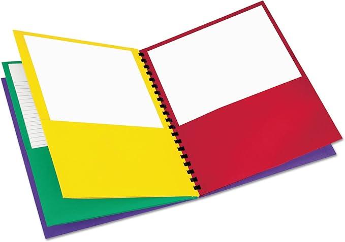 Oxford, Elegant Stripe Eight-Pocket Organizer, Embossed Leather Grain, Assorted Colors