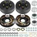 Youxmoto 5 on 5 Trailer Brake Drum Kit, 10" X 2-1/4", for 3,500 lbs. Axle, for Dexter RVs Electric Brakes Drums Assembly. NOT FITS 5 ON 4.5.