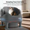 KITPLUS Self Cleaning Litter Box, Automatic Cat Litter Box with APP Control, Odor-Free Waste Disposal Includes Trash Bags, Large Waste Bin, Open-Top, for Multiple Cats