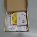 TESSAN Surge Protector Flat Extension Cord 5Ft, Flat Plug Power Strip with 4 Outlets 3 USB Ports (1 USB C), 900 Joules Protection, Multiple Wall Outlet Extender Suitable for Home Office Dorm, Grey