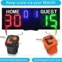 YZ LED Electronic Scoreboard with Watch Control, Digital Scoreboard with Remote, Portable Scoreboard Basketball, Digital Tennis Score Keeper for Net, Scoreboard for Outdoor Games Volleyball/Football