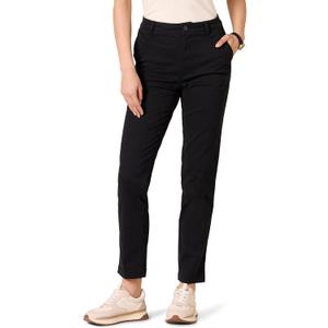 Amazon Essentials Womens High-Rise Slim-Fit Full-Length Straight-Leg Khaki Pant (0, Black)