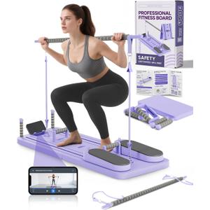 Pilates Board - Multi-Functional Pilates Reformer for Core & Abdominal Training, Top-Tier Pilates Equipment for Womens Home Fitness