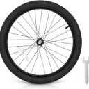 12/14/16/18/20 Inch Kids Bike Front Wheels Replacement with Solid Air Rubber Tire and Inner Tube, Bicycle Bike Wheels Don't Fit with Huffy Bike(13 Inch Wrench Included)