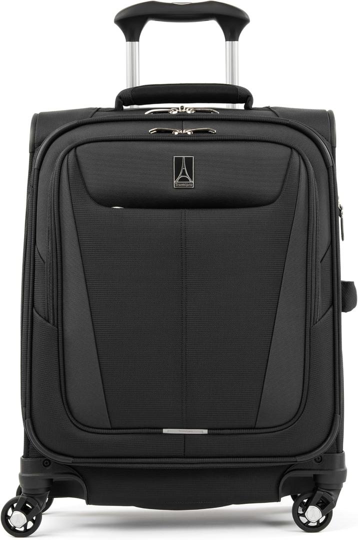 Travelpro Maxlite 5 Softside Expandable Luggage with 4 Spinner Wheels, Lightweight Suitcase, Men and Women, International, Black, Carry-on 19-Inch
