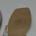 Coutgo Womens Flat Sandals Comfortable Flip Flops Slide Sandals Summer Beach Shoes with Metal Decoration (7.5, Light Khaki)