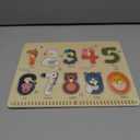 Puzzles for Toddlers 2-4, Wooden Puzzle for Toddlers, Wood Peg Puzzle for Preschool Kids, Number Learning Puzzles Baby Board Toys, 1 2 3 Shape Knob Puzzle for Girls Boys 18Months and Up