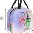 Pink Goes Good With Green Lunch Box Reusable Lunch Bag Women Adult Insulated LunchBox for Work Picnic Hiking Beach
