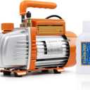 BACOENG 3.6CFM Vacuum Pump, 110V Single Stage Rotary Vane HVAC Vacuum Pump for R134a R32 R22 R410a R1234yf AUTO AC Refrigerant Recharging, Degassing Resin