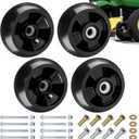 CheeMuii 4 Pack AM125172 Mower Deck Gauge Wheels Kit Lawn Mower Deck Wheels Replace for AM125172 AM124706 210-300 Compatible with John Deere 48", 54", 60", 62, 72" Deck