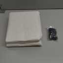 INOVADAY 100% Blackout Curtains for Bedroom, Black Out Curtains 84 Inch Long, Clip Rings Linen Blackout Drapes, Thermal Insulated Room Darkening for Living Room, 2 Panels - Beige,W50xL84