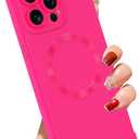 SAKUULO Magnetic for iPhone 14 Pro Max Case, Compatible with Magsafe, Full Camera Protection Silicone Shockproof Protective Slim Phone Cover for Women Girls for iPhone 14 Pro Max 6.7inch, Hot Pink