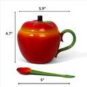 Apple Mug, Teacher Appreciation Gift, Unique Novelty Coffee Cup, Great Teachers Gift Idea & Desk Dcor, for Holidays, Birthdays, End of Year Appreciation, for Best Male, Female Gifts