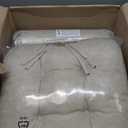 Chair Cushions, Memory Foam Dining Chair Cushions, Tufted Indoor Chair Pads, Set of 4, 16.5' x 16.5' x 3.5', Beige