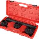 4 Pcs Steering Rack Tie Rod Tool Set, Inner Tie Rod Removal & Installer Kit with 3 Interchangeable Heads 30-45mm, Universal Axial Joint Remover for Car Truck SUV
