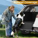 PETICON SUV Cargo Liner for Dogs, Waterproof Trunk Cover with Cushioned Sides to Protect Pet, Full Coverage Non-Slip Seat Cover for SUVs with Bumper Flap Protector
