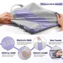 8 Set Compression Packing Cubes for Travel Essentials, Compressible Expandable Packing Cubes for Suitcase, Olar Hike Luggage Organizer Bags for Travel, Handy Helper for Organizing Clothes(Purple Gray)