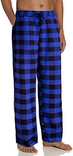Alimens & Gentle Mens Heavyweight Flannel Plaid Pajama Pants 100% Cotton Sleep Lounge Pant L