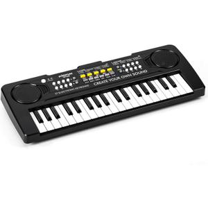 Raimy 37 Keys Keyboard Piano for Kids, Early Learning Educational Portable Electronic Musical Instrument Toys Gifts for 3 4 5 6 7 8 9 Year Old Boys and Girls (Black)