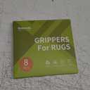 Rabenda 8 Pcs Grippers for Rugs, Non Slip Rug Pads for Hardwood Floors and Tiles, Reusable Rug Tape for Area Rugs, Dual Sided Adhesive Rug Pad Gripper Keep Corners Flat(Black)