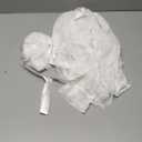 RSLOVE Women Sexy Lingerie Set 3 Piece Lace Kimono Robe with Bra and Panty Sheer Sleepwear (Small, White)