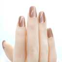 6 x Cat Eye Nails Short Squoval, Shimmery Dusty Rose Pink, Small Size Press on False Nails, 24 Reusable Fake Nails With Stick on Adhesive Tabs