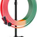 LANDVOI Hose Holder, Garden Hose Holder Freestanding, Metal Heavy Duty Water Hose Holder Holds 150 Feet Hose, Detachable Hose Storage Hanger for Outside with 3 Spikes, for Lawn Yard, Black GHH01BK01