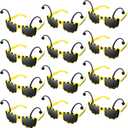 Bencailor 12 Pcs Bee Glasses Sunglasses Honey Costume Funny Accessory for Adult Antenna Party Favors(Black)