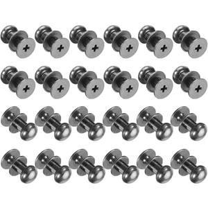 uxcell 24pcs 0.26" x 0.31" Mini Round Knobs, Small Drawer Pulls, Cabinet Knobs Handles Pulls for Dresser Closet Jewelry Box Gift Cases, Gray