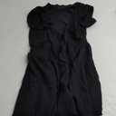 Aoysky Womens Summer Short Rompers Sexy Cute Loose Tie Front Jumpsuit Casual V Neck Wide Leg Beach Overalls (Black), XL