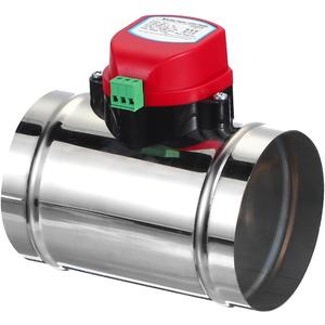 PATIKIL 4" Duct Damper, Stainless Steel Motorized Adjustable HVAC Volume Dampers Airflow Backdraft Damper Control for HVAC Air Balancing System, AC 24V
