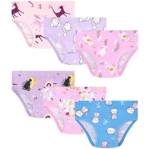 JAHSIYI Girls and Toddlers 100% Cotton Underwear Tagless Soft Panties Size  (5 Pack), 8T
