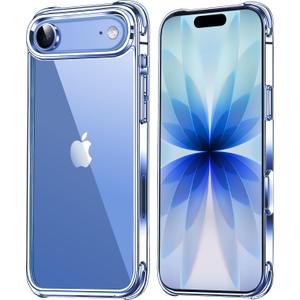 2 x Mkeke for iPhone Air Case Clear, [Not Yellowing] [Military-Grade Drop Protection] Protective Clear for Apple iPhone 17 Air Case with Shockproof Bumper 2025